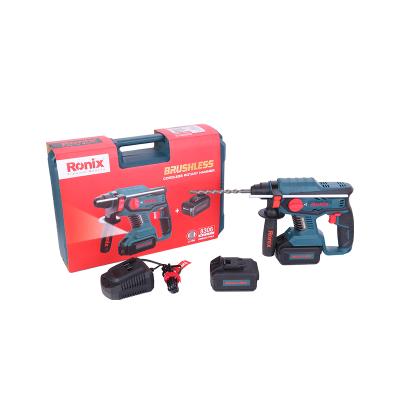 China Ronix 2021 8306 New Model 8306 Brushless Lithium 20V Cordless Rotary Hammer Drill for sale