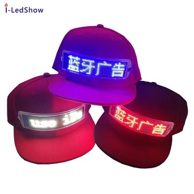 China iledshow JOINT wholesale led hat baseball caps hats with built-in led light billboard advertising walking hat for sale