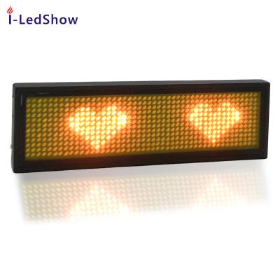 China indoor programmable mini led screen badge led digital name badge for sale