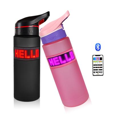 China Large Capacity Outdoor Sport Water Bottle With Programmable LED Display IOS Android APP LED Screen Personalized Gift Promotional Water Bottle for sale