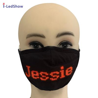 China Other Hot Selling Programmable Halloween Party Mask APP LED Mask Light Up Scrolling Message LED Rechargeable Luminous Face Mask for sale