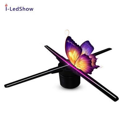 China iledshow 2020 new 3d hologram advertising four-blade holographic projector 3d fan indoor height 100cm for sale