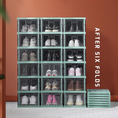 China New Design Chains 2023 High Capacity Transparent Stackable Shoe Cabinet Drawer Plastic Shoe Storage Box Holder for sale