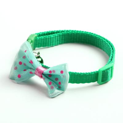 China Viable Colored Bow Adjustable Pet Collar For Cat for sale