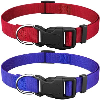 China Fashionable Pet Collar Dog Kingtale Solid Color For Daily Walking Pet Soft Basic Nylon Collars And Leashes Dog Training Traffic Driving for sale