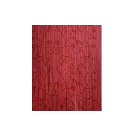 China Construction Home Appliances / Bauhinia brushed pattern film vcm laminated steel sheet for refrigerator for sale