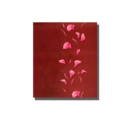 China Red Home Appliances / Building Lily Flower Pattern Color Coated Steel Sheet Metal For Refrigerator for sale