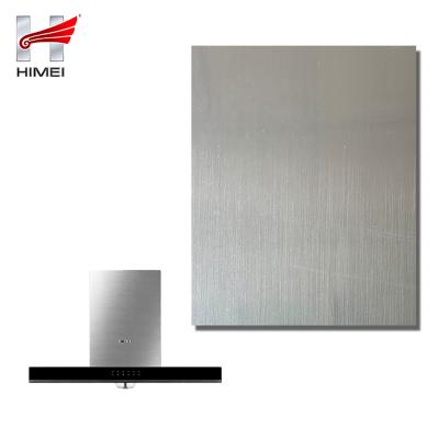 China Home appliances / building vcm silver color brushed pattern galvanized steel sheet kitchen carbon black machine panel decoration for sale