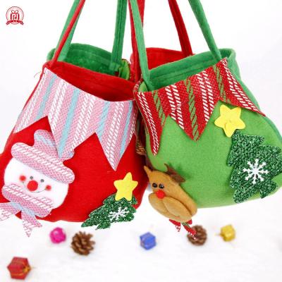 China Promotional Reclycled Non-woven Creative Candy Decorative Tote Bag With Handle New Style Running Christmas Gift for sale