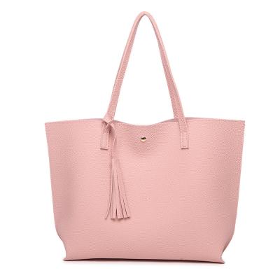 China Factory Direct Promotional Reclycled In Running Single Large Capacity Women Favorite PU Leather Tote Bag With Straps For Shopping for sale