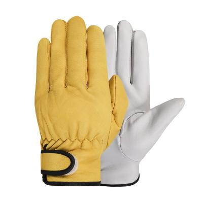 China Sheepskin Garden Wear Resistant Gloves Repair Work Gloves Daily Work Protection Leather Gloves for sale