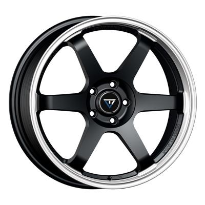 China Latest Designs 5x114.3 Wholesale Aluminum Car Upgrade Black Machine Spoke And Lip Alloy Wheels for sale