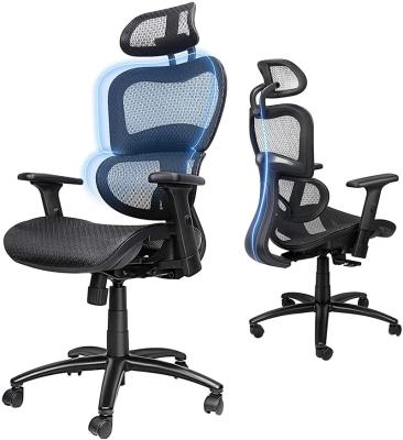 China (Size)Adjustable Ergonomic Mesh Computer Chair Desk With 3D Armrest Rolling Headrest Adjustable Gaming Office Executive Swivel Chair For Home for sale