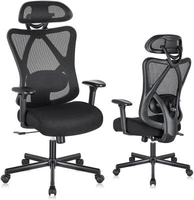 China (Height) High-Back Ergonomic Adjustable Lumbar Support Mesh Computer Chair Cushion Office Task Chair and Tilt Function Swivel for Work Home for sale