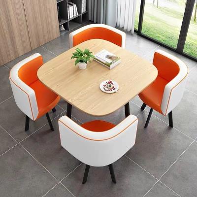 China Other Furniture Kitchen Dining Table Set 4 Chairs Fantastic Wooden Dining Pedestal Around Dining Table Leather Wooden Seat for sale