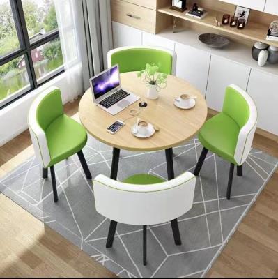 China Other Simple Design Modern Dining Furniture Set Blue Wooden Marble Dining Table And Chair for sale