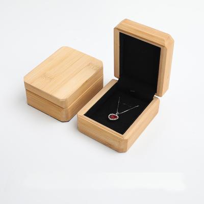 China High End Fancy Gift Handmade Customization Solid Wood Bamboo Jewelry Box with Hinge Spring for Necklace Bracelet Earring Pendant Ring for sale