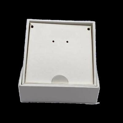 China Recyclable Jewelry 2pc Customization Simple White Paper Box For Necklace Stud Earring Ring Pendant Bracelet For Retailers And Wholesales for sale