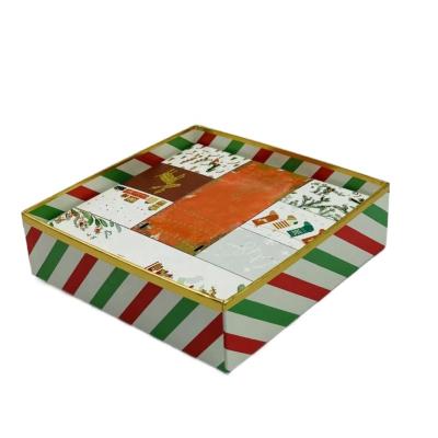 China Recycled Materials Customizing OEM Square Gift Cardboard Jewelry Box With Clear PVC Coating For Christmas Holidays In Retail Stores And Wholesales for sale