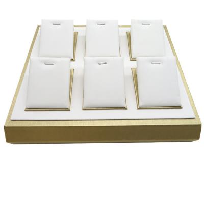 China High Quality Jewelry Packaging MDF Jewelry Display with PU Leather for Necklace, Bracelet, Earring and Rings for sale