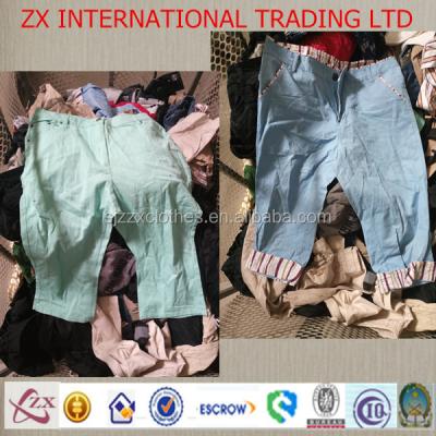 China Korea import clothing used clothes wholesale used clothing fashion ladies beautiful 3/4 pants Korea clothing for sale