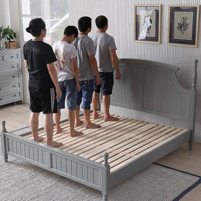 China Storage Space Factory Directly Sold New Design Furniture Modern Natural Wood Bed Frame for sale