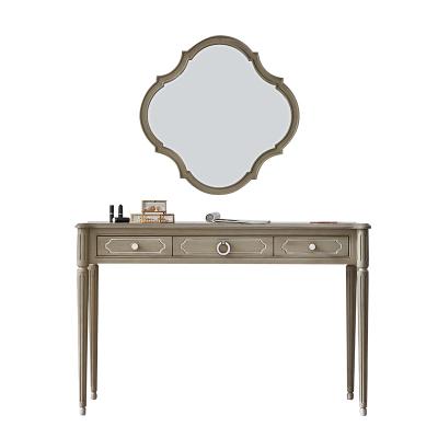 China Saivohome Modern Luxury Environmental Paint Mirrored Bedroom Furniture Dresser Mirrored Dressing Table With Mirror And Stool for sale