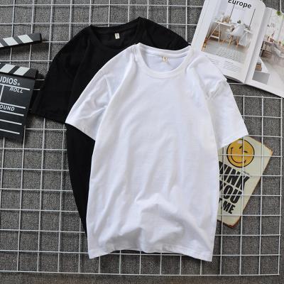 China Spring And Summer Blank Logo Short Sleeve Anti-wrinkle Stain 180g Cotton T-shirt Loose 100% Fashion Clothes for sale