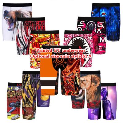 China Mix ET Factory Style Boxers Antibacterial Shorts Printed Plus Size Underwear Casual Boxers Briefs For Mens Designer Underwear for sale