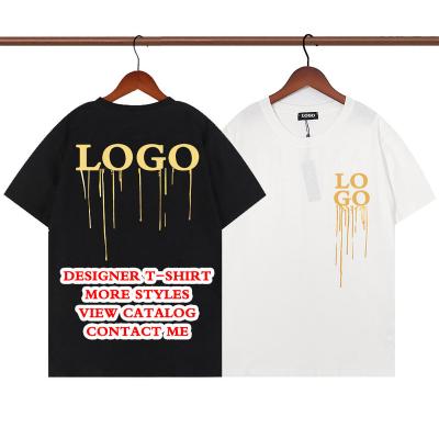 China New Branded Custom Logo Men's Hip Hop T-shirt Anti-Wrinkle Clothes Plus Size Women's Clothing Designer T-shirts for sale