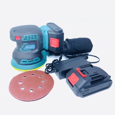 China Metal Surface Treatment 20V Lithium Battery Brushless Power Woodworking Tools 5inch 125mm Random Round Cordless DIY Ortbital Sander Electric Auto Sanding Body for sale