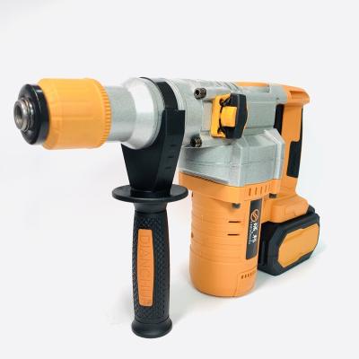 China 4 in 1 Functions High Power Brushless Heavy Duty Lithium Jackhammer 26mm Cordless Concrete Breakers Rechargeable Electric Hammer Drill for sale