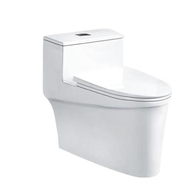 China Unique Double-flush export standard siphonic one-piece toilet commode sanitaryware tie water saving lavatory for sale