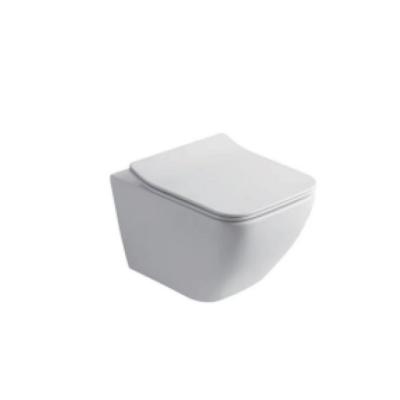 China Modern American Frameless Ceramic Hidden Cistern Flush Wall Mounted Toilet for sale