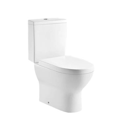 China Cheap Double-Flow Africa Nigeria WC Extended P Strap Two Piece Toilet Water Saving Washdown Ceramic Lavatory for sale