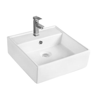 China Famous Clean Easy Countertop Single Hole Sink Hand Wash Sink Bathroom Brand Ceramic Basin Basin for sale