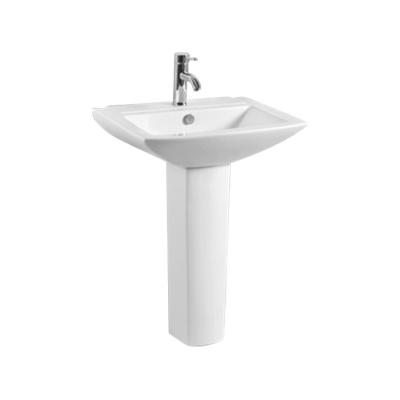 China 2021 Hot Selling Wash Basin Hand Sink Ware Bathroom Sanitary Clean Easy Holding Ceramic Sinks Wash Basin With Pedestal for sale