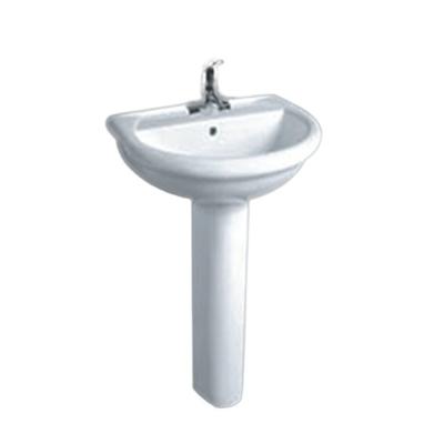 China One-piece basin sink pedestal specifications basin sink pedestal sink varieties of easy clean single hole rack wholesale price basin for sale