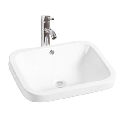 China Wash Basin Easy Clean American Standard Basin No Hole Sinks Rectangular Bathroom Ceramic Vanity Sink Hand Wash Porcelain Art Direct Basins for sale