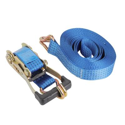 China Lashing Cargo Lashing Strap Polyester Lashing Cargo Truck Belt Tie Down Ratchet Straps 50mm for sale