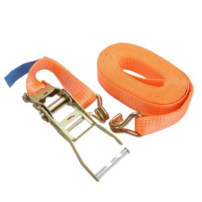 China Lashing Cargo Lashing Strap Polyester Lashing Cargo Retractable Ratchet Trailer Strap Lashing for sale