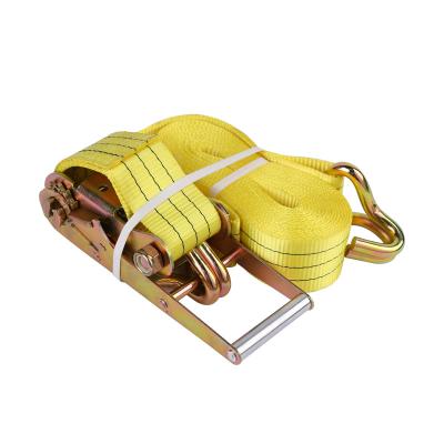 China Not Easy To Break Manufacturer 3 Inch E-Coating Ratchet Buckle Polyester Cargo Lashing Belt Straps for sale