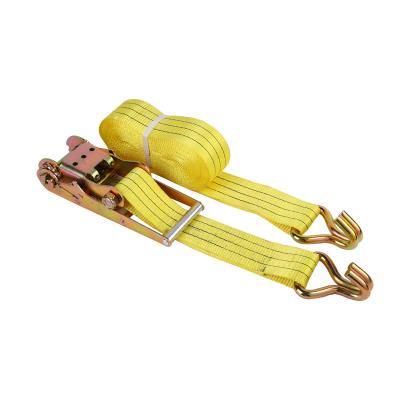 China Not Easy To Sever 3 Inch Polyester Retractable Cargo Lashing Belt Truck Ratchet Tie Down Straps for sale