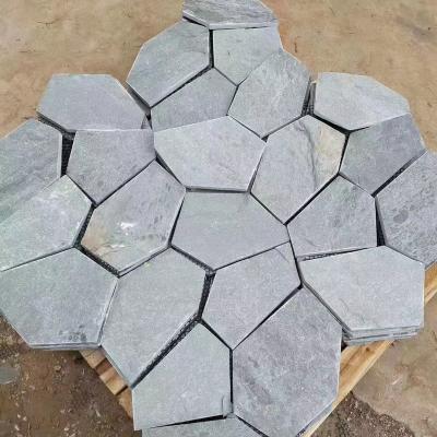 China Modern Dark Culture Stone Park And Garden Black Slate Stone Paving Wall Cladding for sale