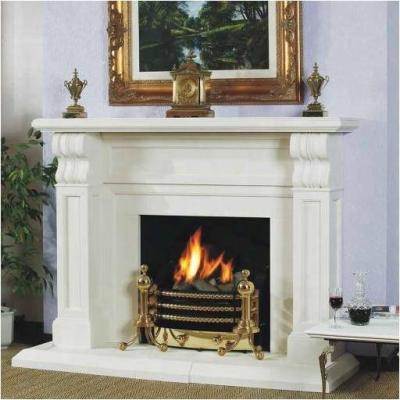 China Modern Modern Fire Place White Marble Electric Fireplace Surround for sale