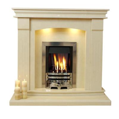 China Wholesale Fireplace Mantel Carving Nature Stone Granite and Faux Marble Fireplace for sale