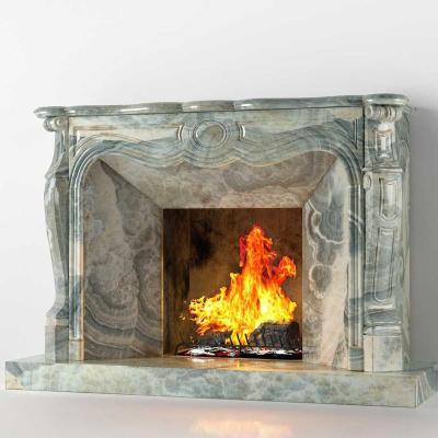 China Europe Design Classic Antique Cultured Marble Natural Stone Fireplace for sale