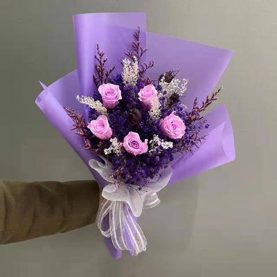 China Gift Set Nature Dry Flower Eternal Flower Plant Material For Wedding Party Cemetery for sale