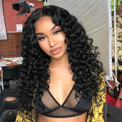 China Curly Drop Shipping 13x4 13x6 Deep Curly Brazilian Lace Front Wigs Human Hair Wigs For Black Women Plucks Pre Lace Wig 180 Density for sale