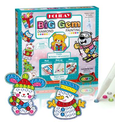 China EBAYRO 2021 Big Gem DIY New Products Educational Toys Diamond Sticker Vacation Series For Kids Big Gem Diamond Painting for sale